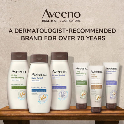 Aveeno Lavender Stress Relief Body Wash – Aromatherapy Shower Experience for Calm Spaces