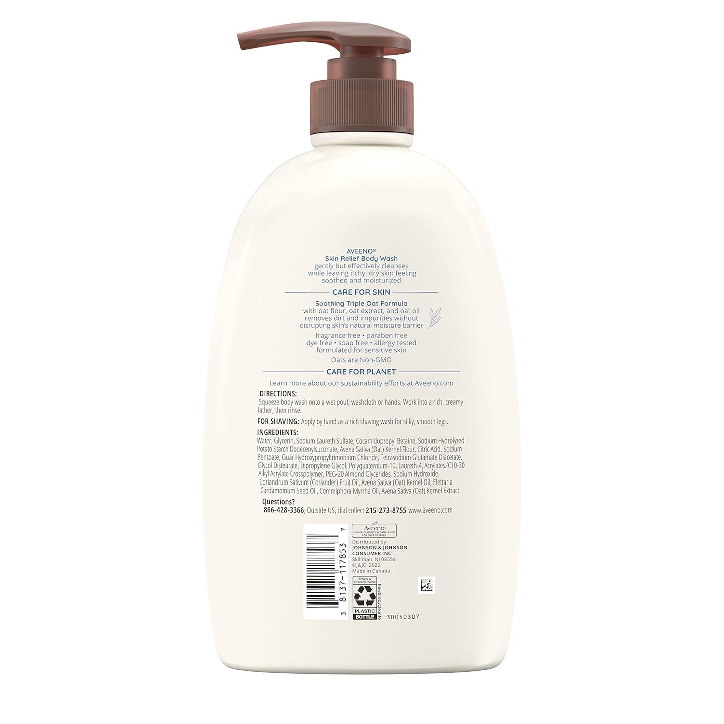 Aveeno Skin Relief Body Wash – Safe, Gentle Cleanser for Kids & Family Sensitive Skin