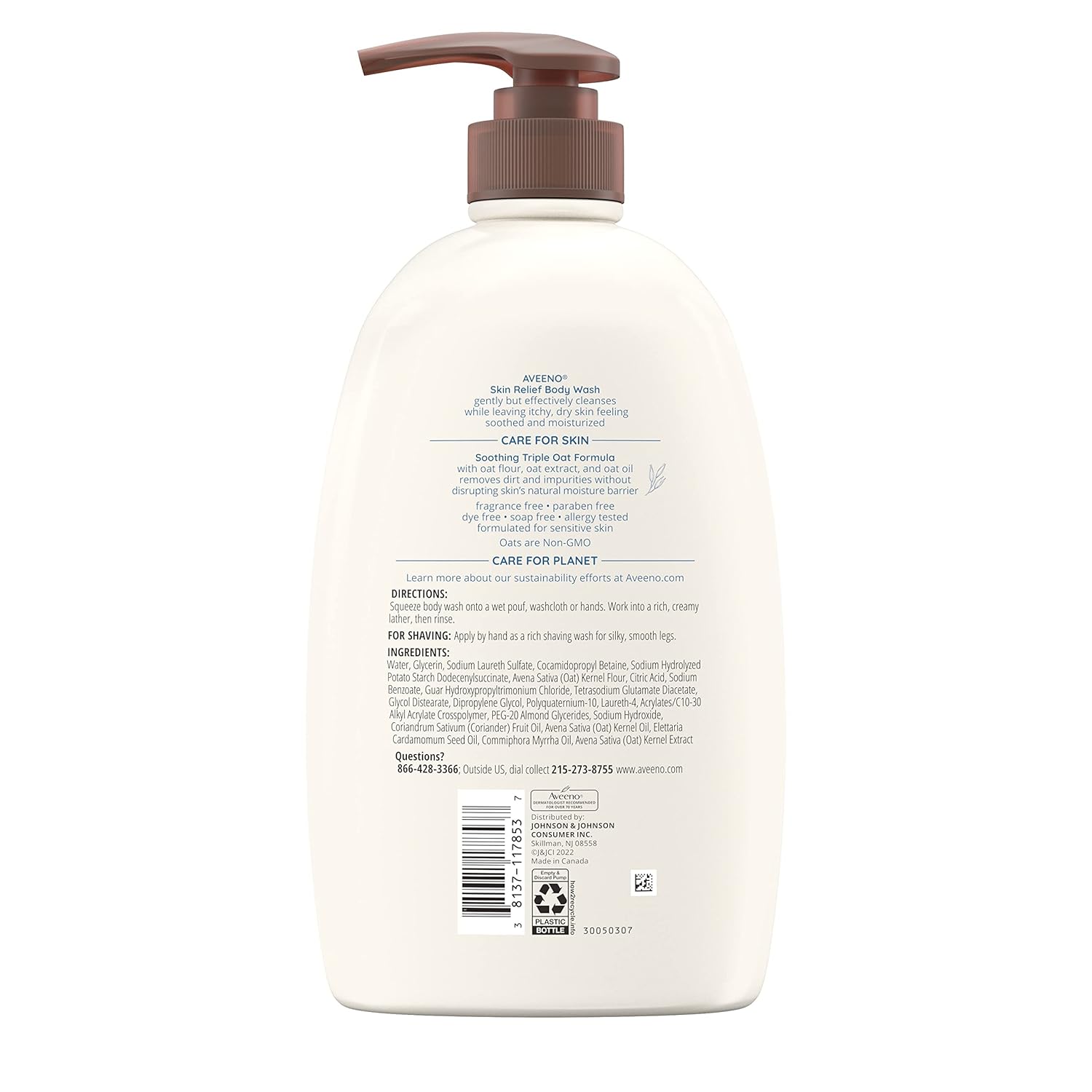 Aveeno Skin Relief Body Wash – Safe, Gentle Cleanser for Kids & Family Sensitive Skin