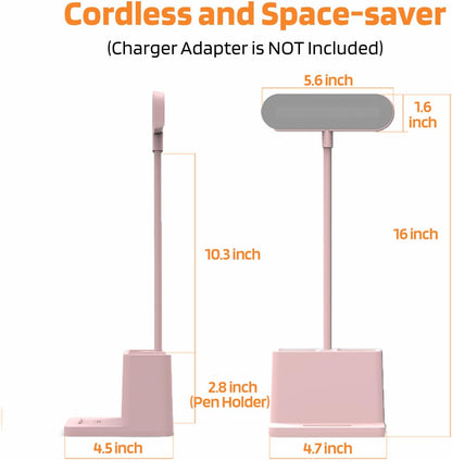 AXX Cute Desk Lamp Pink – Aesthetic Bedroom Decor for Teen Girls, Kawaii LED Light for Cozy Corner Styling