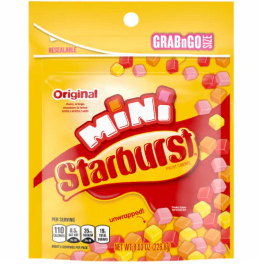 STARBURST_Original_Minis_Fruit_Chews_Candy,_8-Ounce_Grab_N_Go_Size_Resealable_Bag_(Pack_of_8)