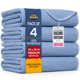 Utopia Bedding Washable Underpads – Thoughtful Care Gift for Elderly Parents, 34x36 Pack of 4 Reusable