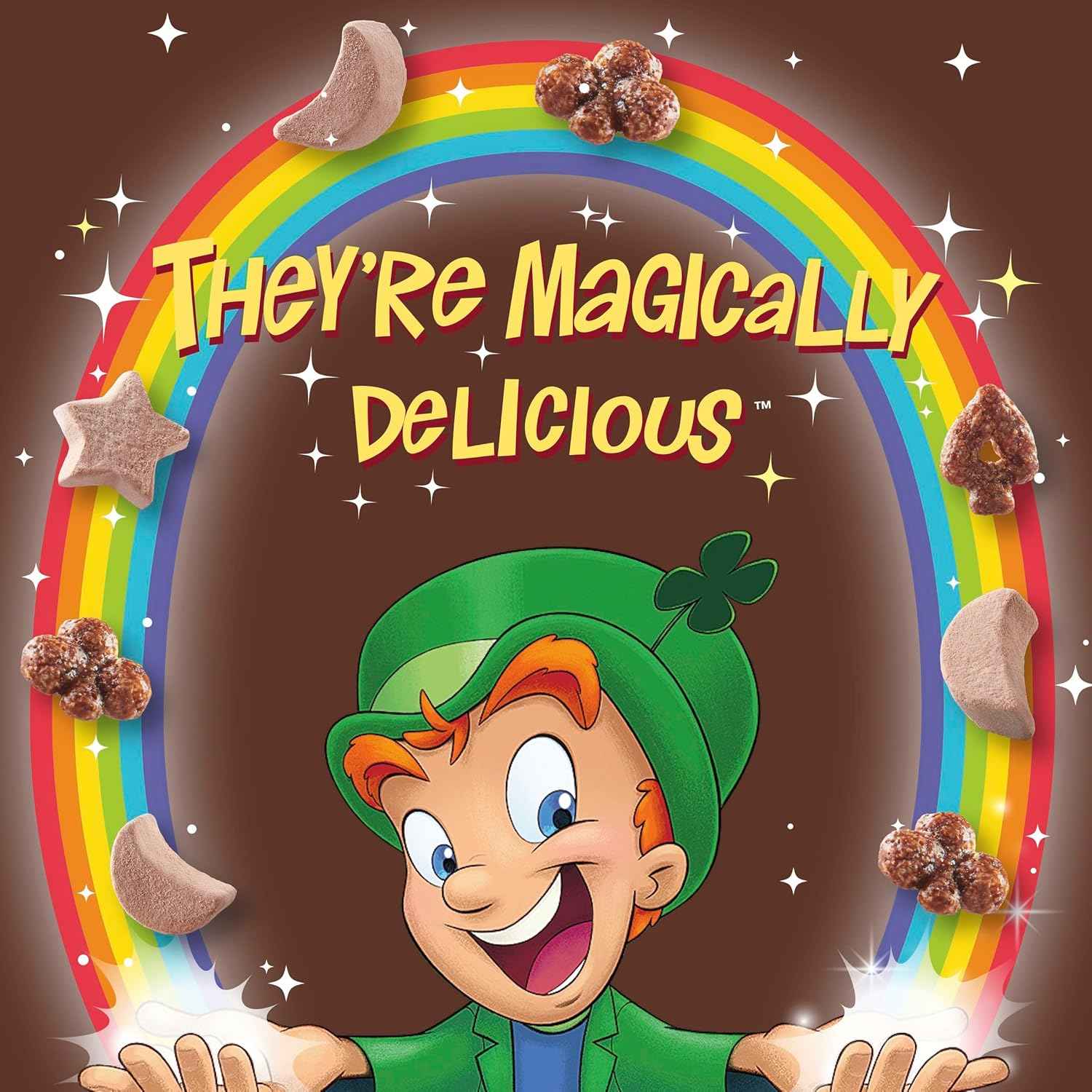 Lucky Charms Chocolatey Chocolate Cereal with Marshmallows – Kids Breakfast Cereal for the Family Pantry, Made with Whole Grain, 10.6 oz