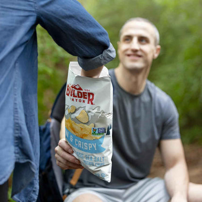Boulder Canyon Thin & Crispy Classic Sea Salt Chips – Three-Ingredient Clean Snack for an Uncluttered Pantry, 1.25 oz 6-Pack