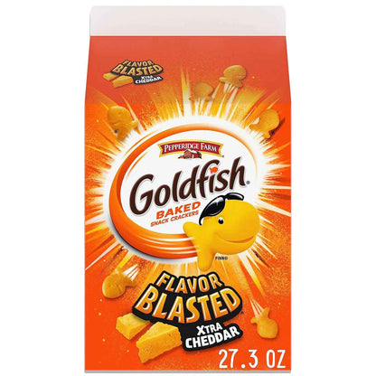 Goldfish Cheddar Cheese Crackers – Nostalgic Throwback Snack Gift for the Coworker Break Room and Office Secret Santa, 27.3 oz
