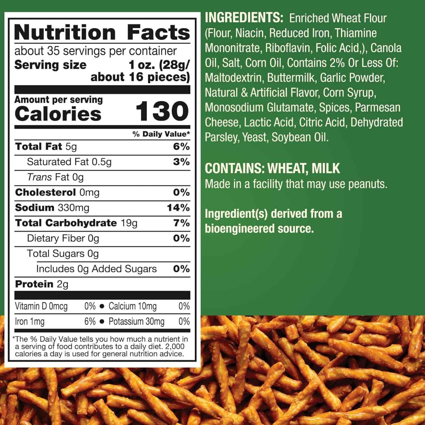 Dot's Pretzels Parmesan Garlic Twists – Family Snack for Kids' Lunches, Playdates, and After-School Munching, 16oz Bag