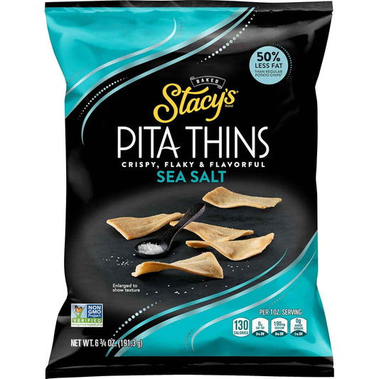 Stacy's Pita Crisps Simply Naked – Single-Ingredient Style Baked Chip for Uncluttered Pantries, 6.75 oz