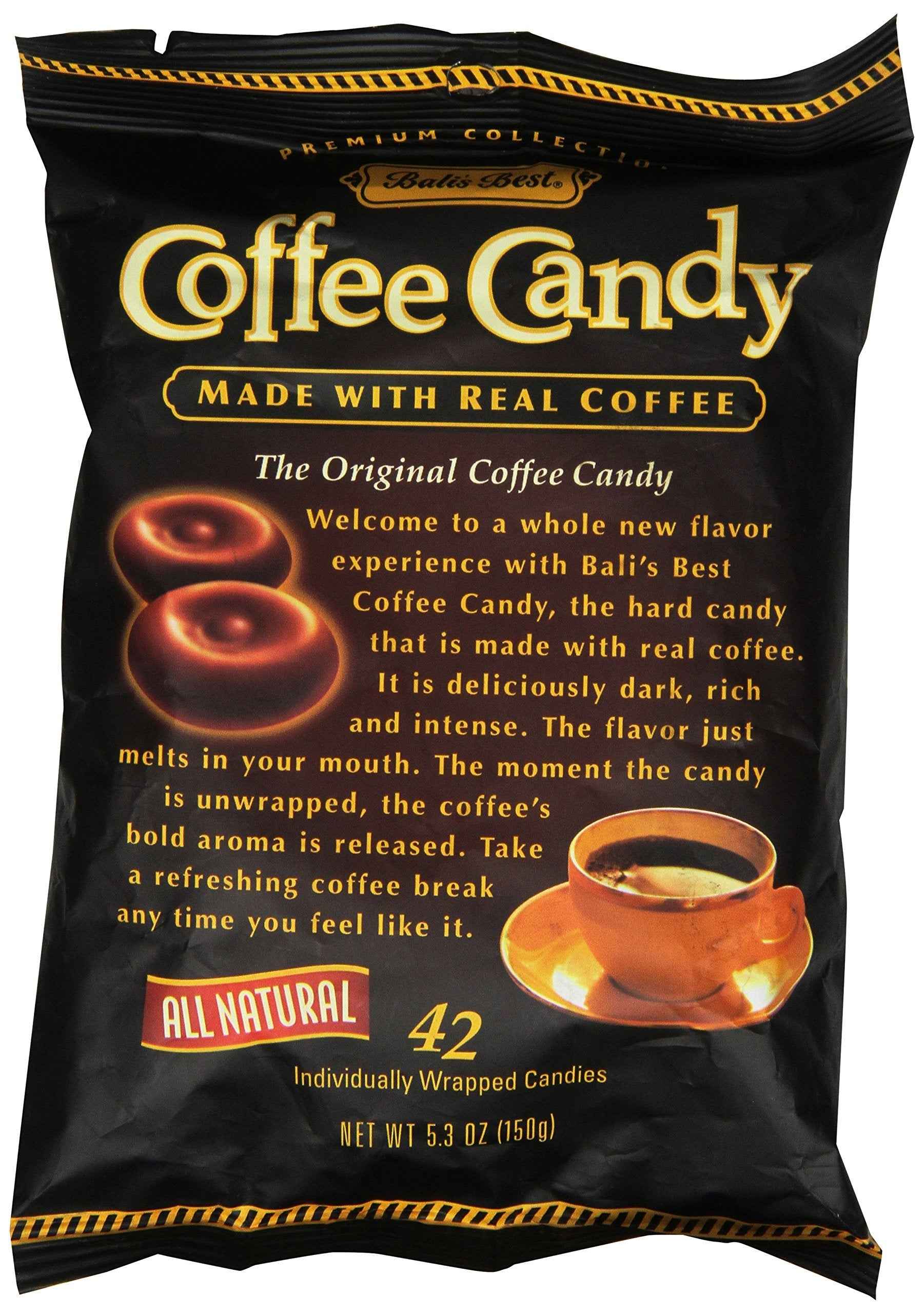 Bali's Best Coffee Candy Individually Wrapped – Thoughtful Housewarming and Valentine's Day Present for Coffee Lovers