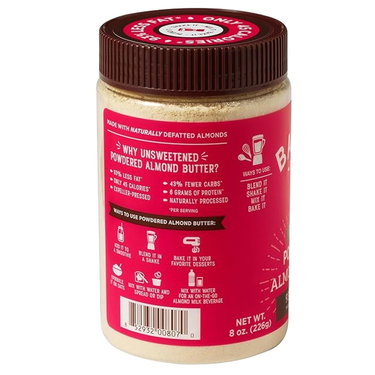 Barney Butter Powdered Almond Butter – Thoughtful Clean-Eating Gift, Keto-Friendly Holiday Jar