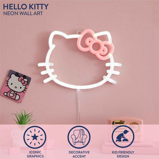 Idea Nuova Character LED Neon Wall Light – Trendy Bedroom Wall Décor Accent for Kids, Tweens, and Dorm Rooms