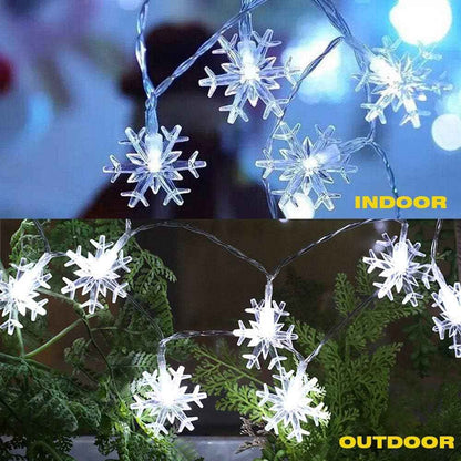 WesGen Snowflake String Lights 20ft – Thoughtful Christmas Gift for Her, Cozy Bedroom & Holiday Decor with Remote