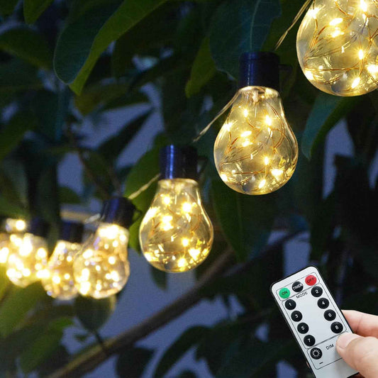LumifyPro Battery Hanging String Lights 20 LED Vintage Bulbs, Thoughtful Birthday Gift for Her Mom Housewarming Decor with Remote