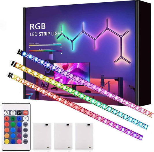 LuminGlow Battery LED Strip Lights – Low-Voltage Flameless Lighting Safe Around Kids, Pets, and Bedrooms