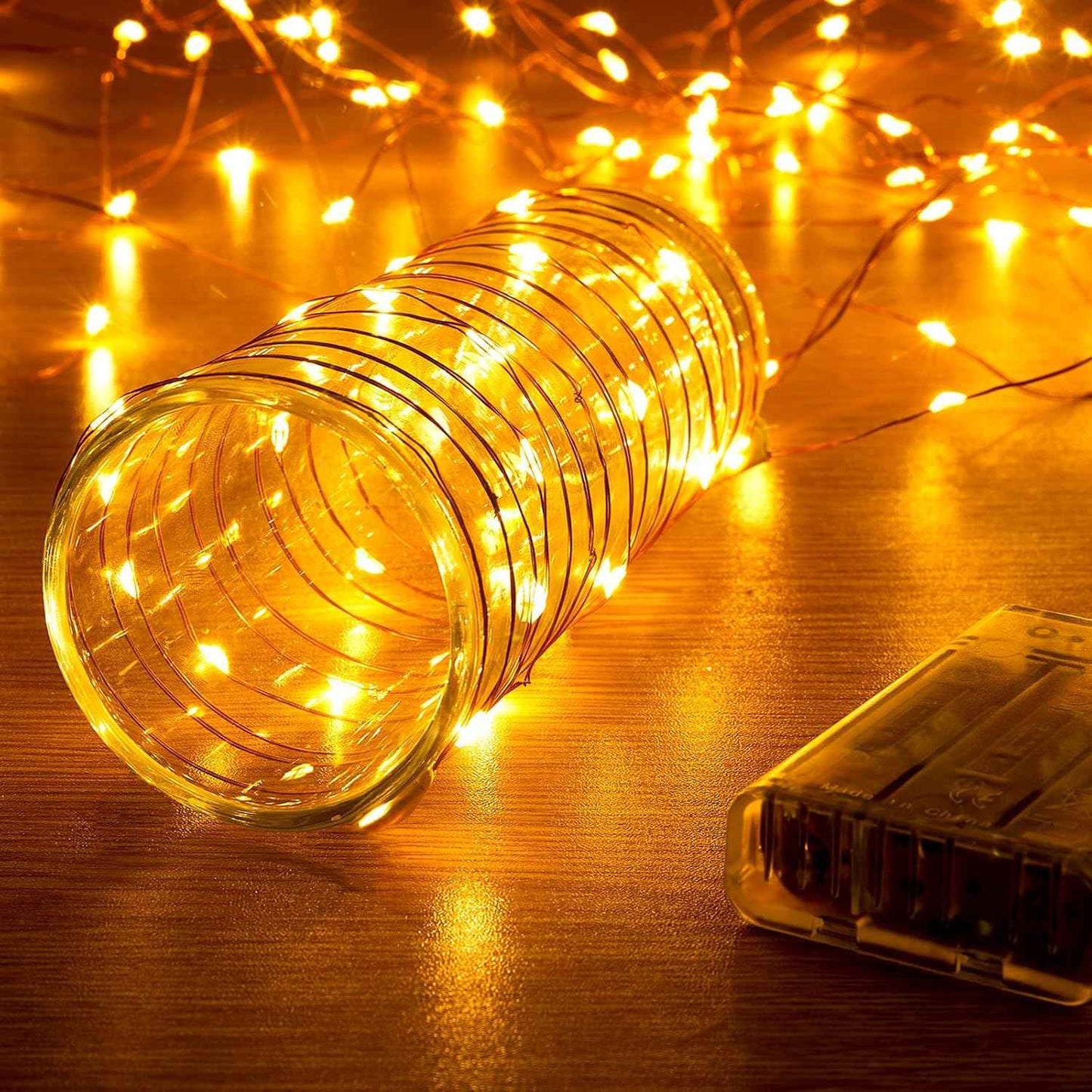 Aurora Glow Battery Fairy Lights – Thoughtful Housewarming Gift for Her, Warm White Twinkle String Lights with Timer