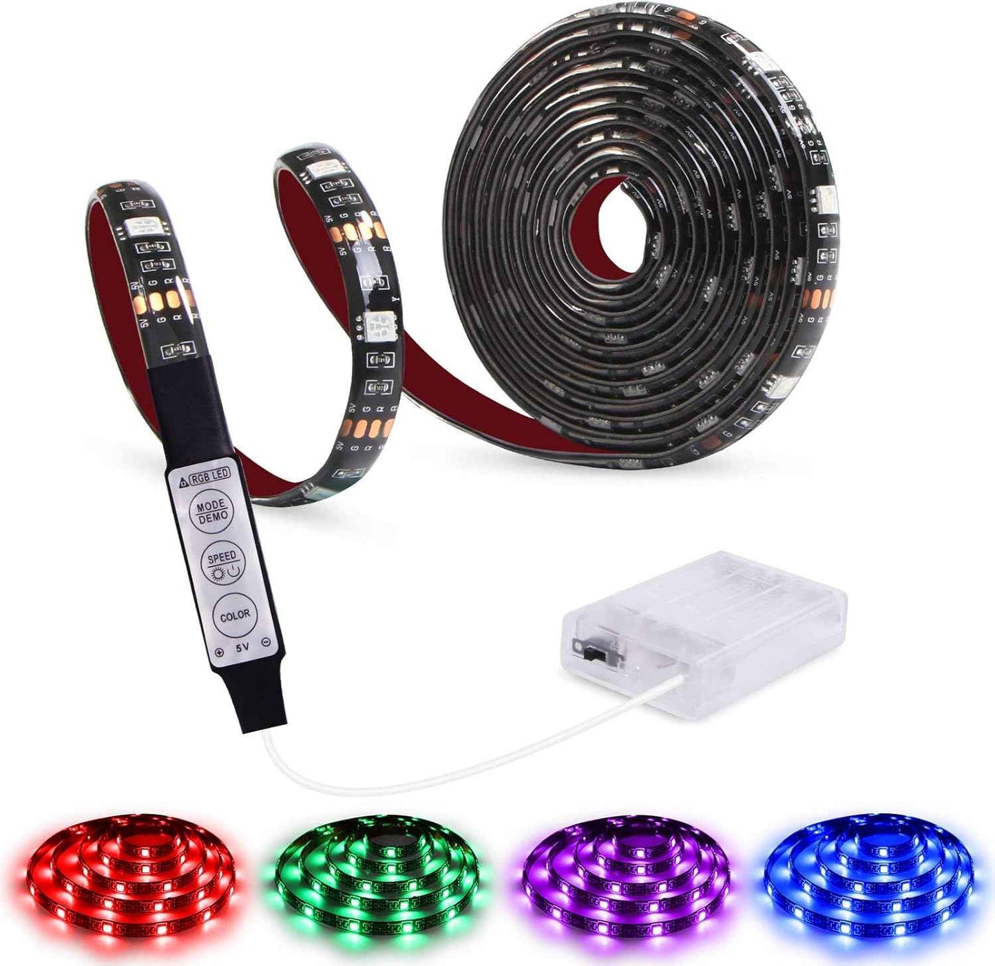 Luminique Battery LED Strip Lights – Thoughtful Birthday Gift for Her with 20 Colors and Modes
