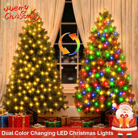 Brightever 100 LED Twinkle Lights Warm White & Multicolor Battery Strand for Bedroom Aesthetic & Holiday Tree Styling