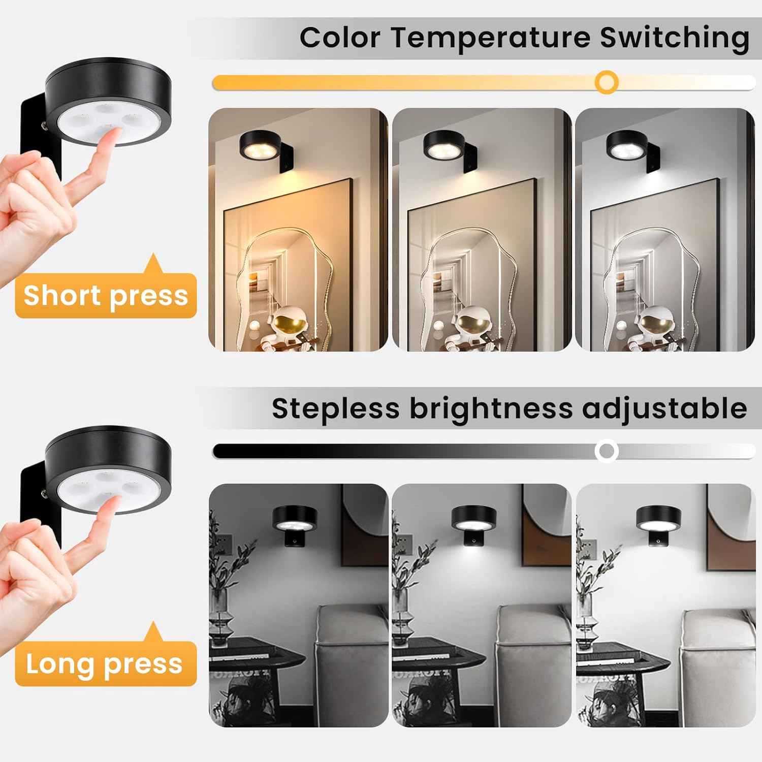 Lumena Picture Light – Clean Line Wall Accent for Intentional Spaces, Cordless LED with Hidden Mount