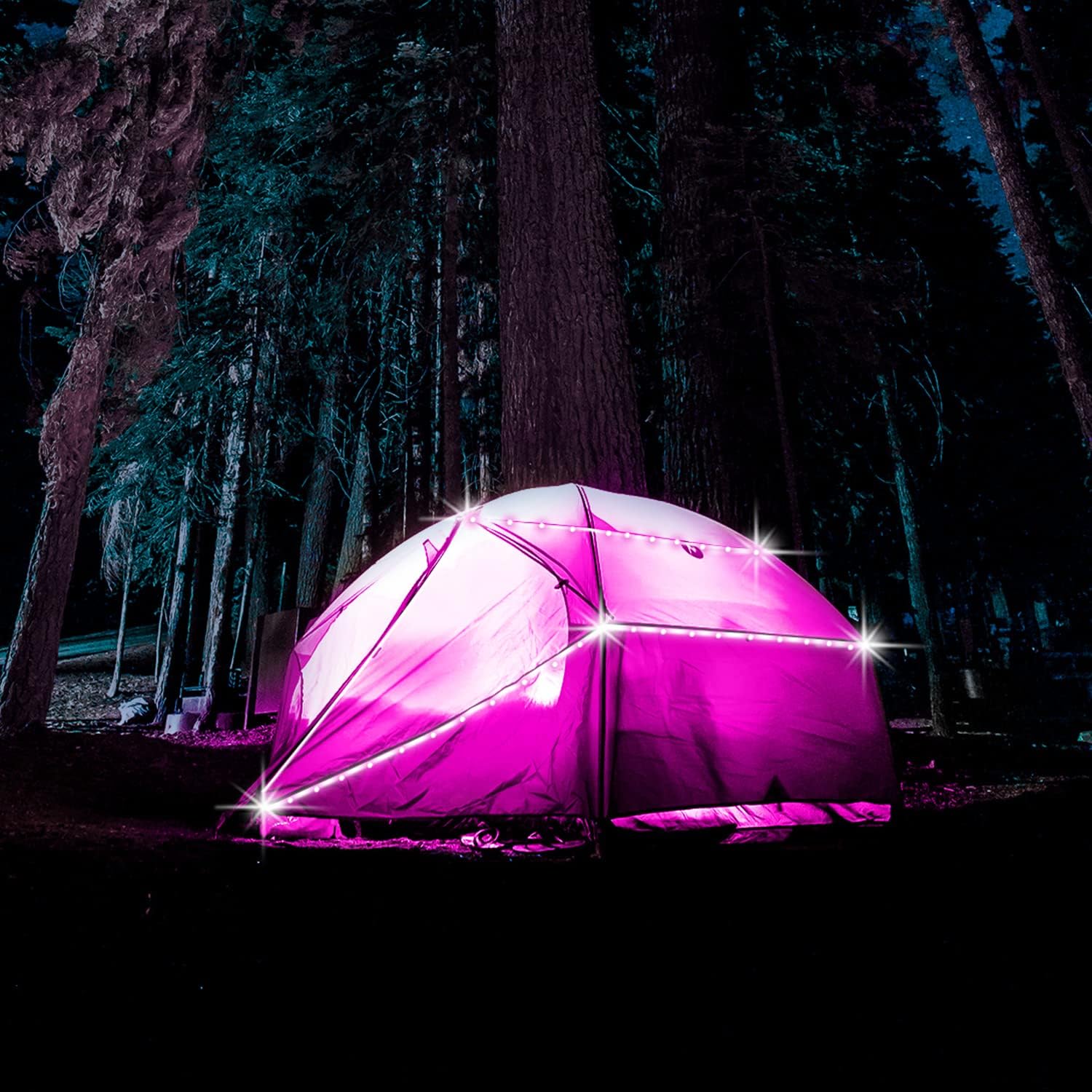Battery Powered LED Strip Lights – Camping Tent Lighting, Portable USB and AA Powered RGB String Light