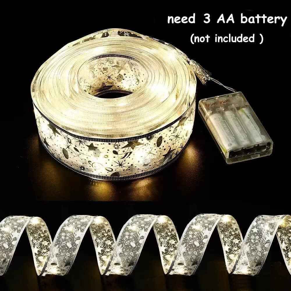 Aurora Glow Ribbon Lights – Thoughtful Housewarming Gift for Her, 32ft Star Pattern LED Fairy Lights for Holiday Decorating