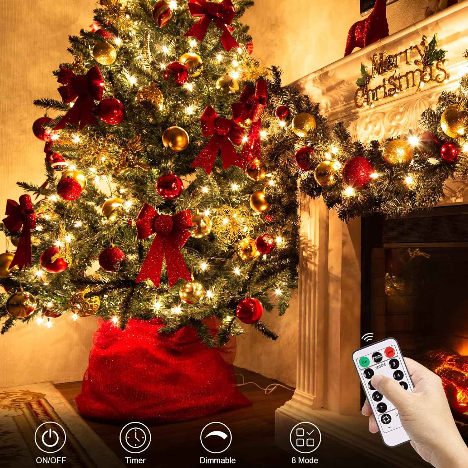 echosari LED String Lights Set – Birthday Gift for Mom and Women with Dimmable Warm White Glow