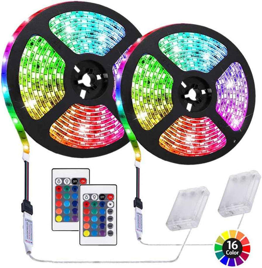 GlowVibe Battery LED Strip Lights – Thoughtful Birthday Gift for Her, Cozy Bedroom Mood Lighting