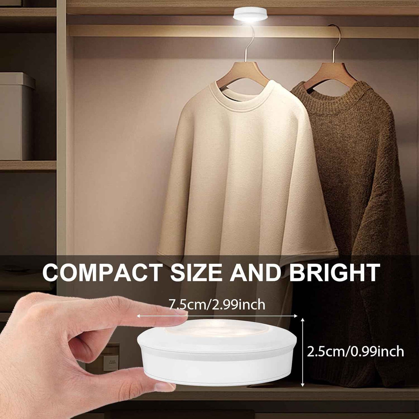 BIGMONAT LED Puck Light – Thoughtful Housewarming Gift for New Homeowners, 3-Pack Warm Touch Activated Set