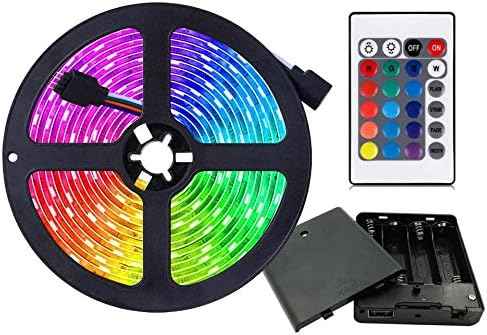 BrightUmi Battery Powered LED Strip Lights – Safe Color Changing Night Light for Kids Room & Nursery