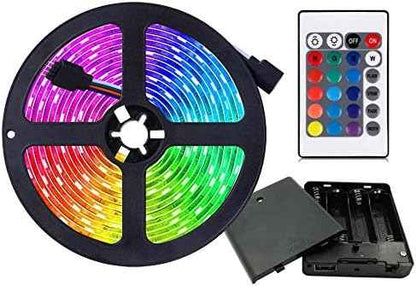 BrightUmi Battery Powered LED Strip Lights – Safe Color Changing Night Light for Kids Room & Nursery
