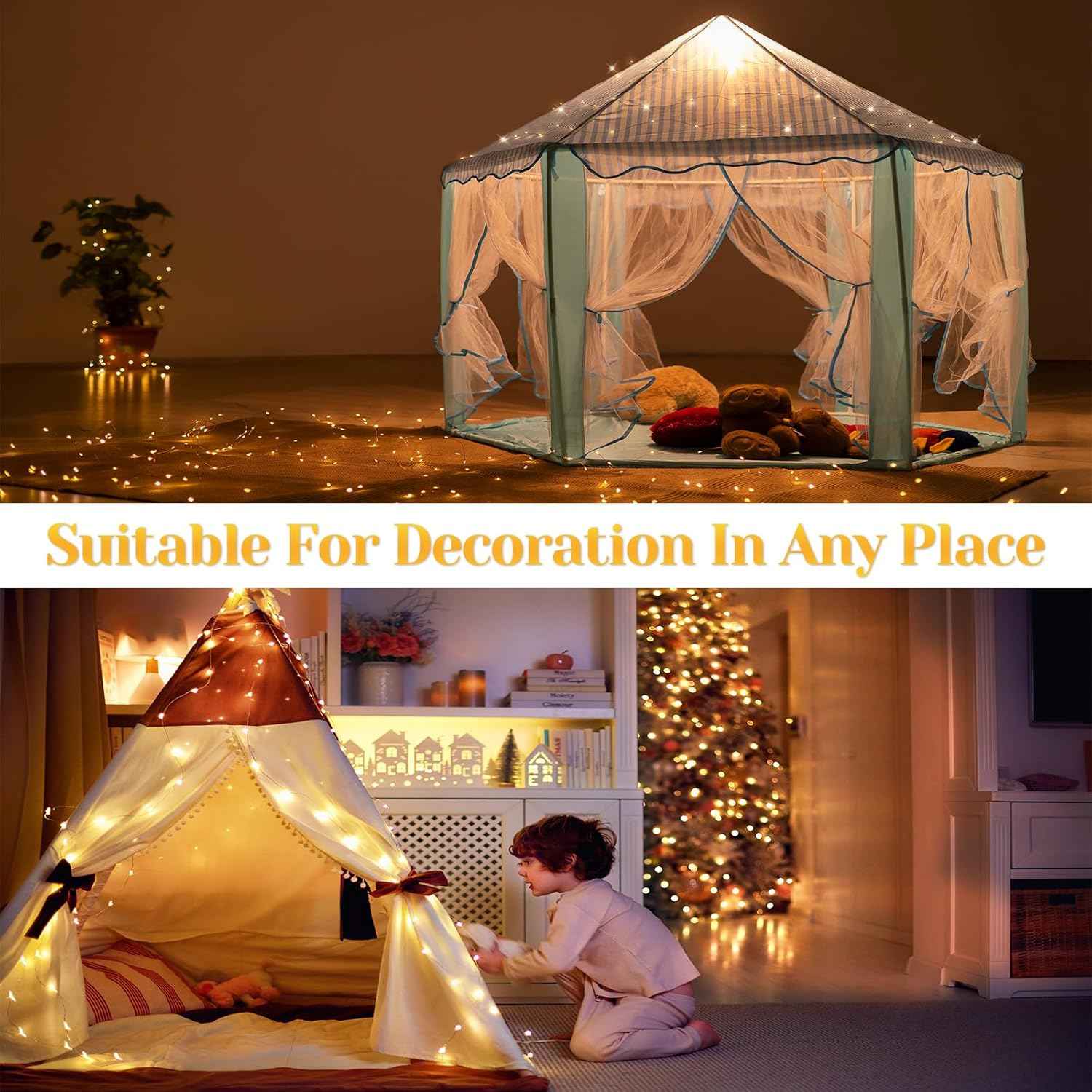 LumBliss Fairy Lights – Patio String Lighting for Outdoor Dining, 67Ft Waterproof Battery Operated LED Lights with Remote