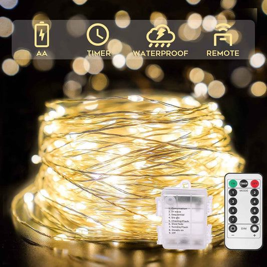 suddus Battery Fairy Lights – Thoughtful Birthday Gift for Her with Remote and Timer for Instant Ambiance