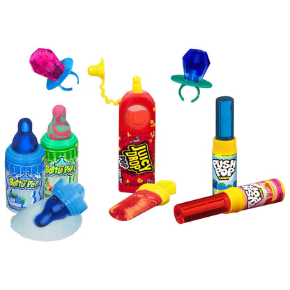 Bazooka Candy Companies Halloween Candy Assortment – Safe Individually Wrapped Ring Pop, Push Pop, and Baby Bottle Pop for Playroom and Goody Bag Station