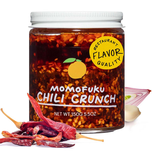 Momofuku_Chili_Crunch_by_David_Chang,_(5.3_Ounces),_Chili_Oil_with_Crunchy_Garlic_and_Shallots,_Spicy_Chili_Crisp