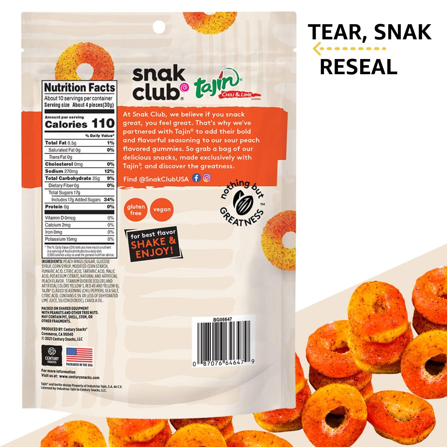 Peach_Rings,_Tajin_Chili_&_Lime_Seasoned,_Sweet_and_Spicy_Gummy_Candy,_Mild_in_Heat_Bold_in_Flavor,_Low-Fat,_Vegan,_Gluten-Free_Snack,_Family_Size,_11_Ounce