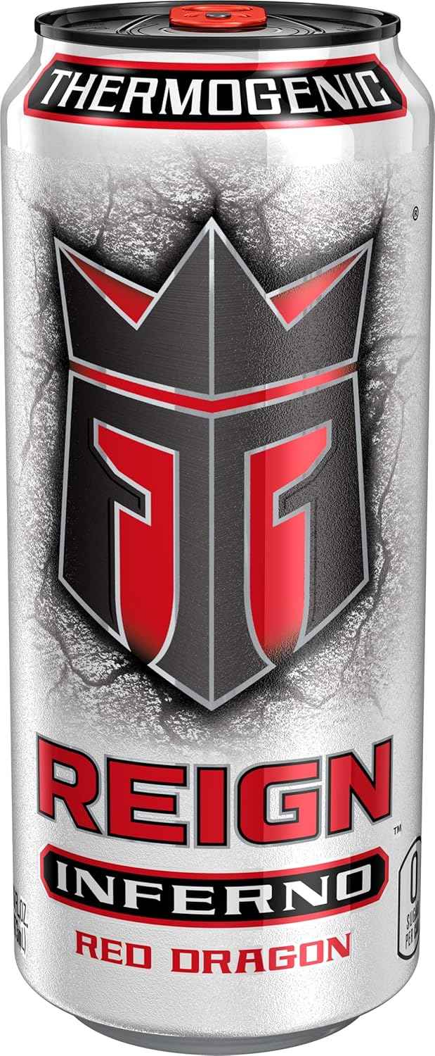 Reign Inferno Red Dragon Thermogenic Fuel – Portable Energy Drink for Running Trails and Outdoor HIIT Sessions
