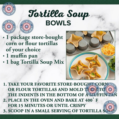 Bear Creek Tortilla Soup Mix – 15-Minute Weekday Meal Solution for Busy Home Cooks, 8 Servings