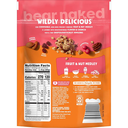 Bear Naked Granola Cereal – Calming Whole-Grain Snack for Home Office Wellness Breaks, 12oz Pouch
