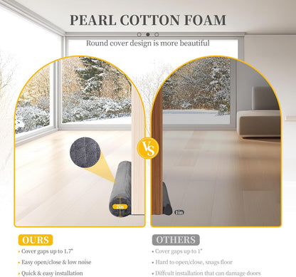 BedyKate Velvet Under Door Draft Stopper – Bedroom Wellness Essential for Blocking Hallway Light and Noise During Nightly Wind-Down