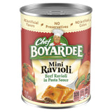 Chef Boyardee Mini Beef Ravioli, Shelf-Stable Pantry Meal for College Dorm Study Sessions, 15 oz Can