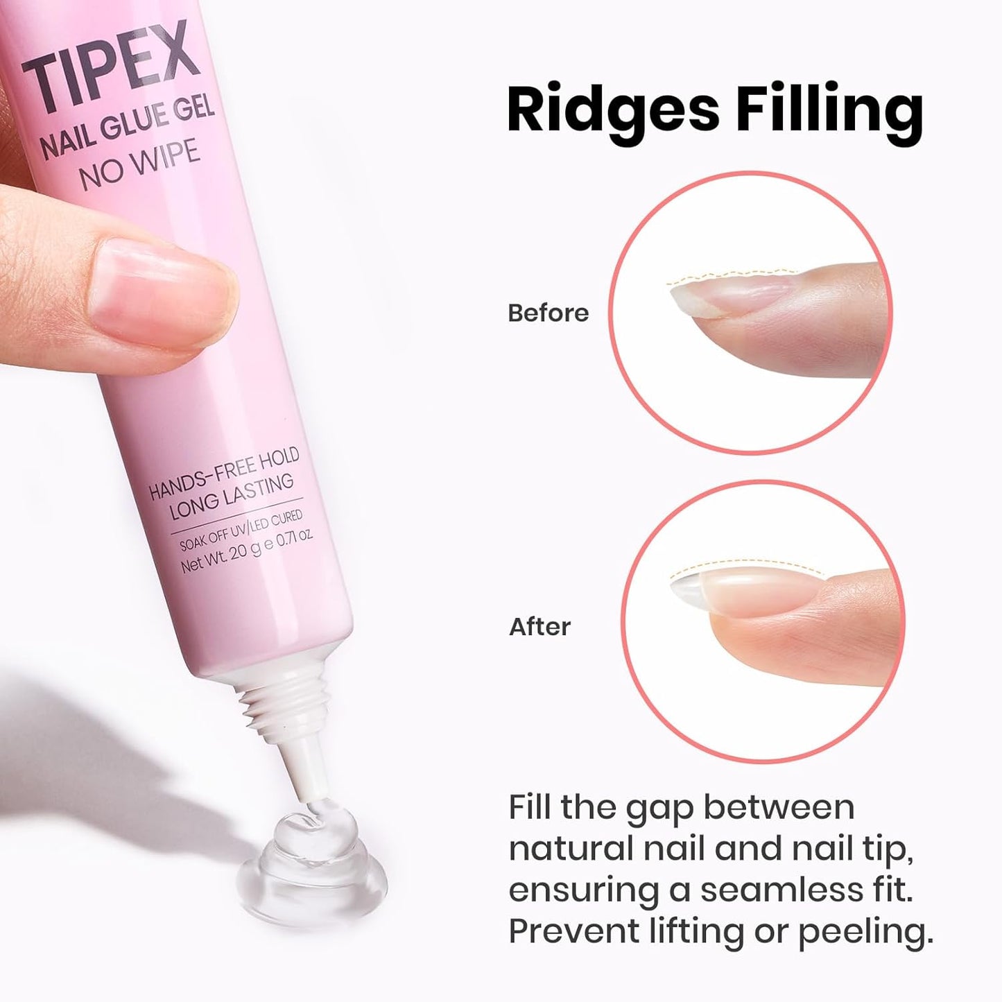 Beetles No-Hold Gel for Tipex Tips – Salon Workstation Productivity Boost for Multi-Finger Curing