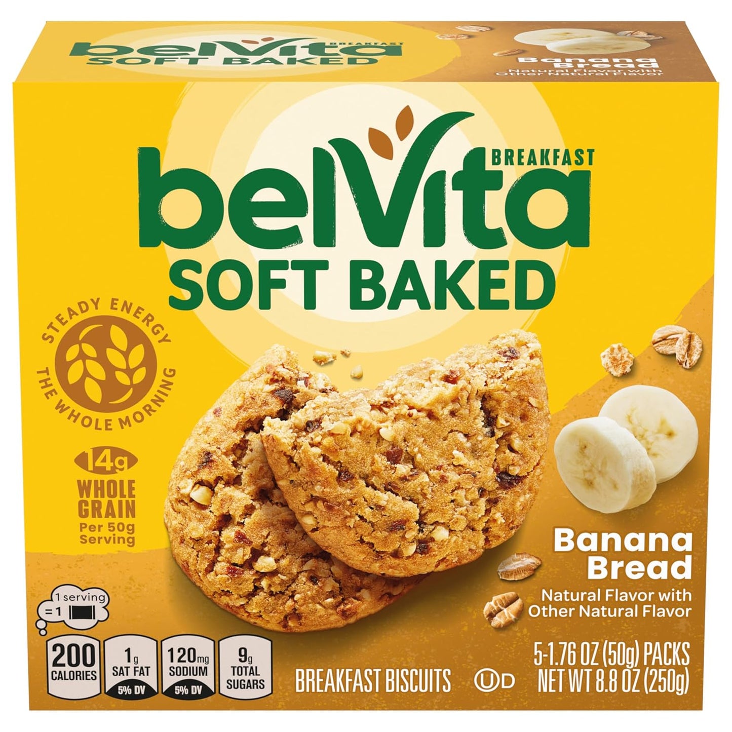 belVita Banana Bread & Oats & Chocolate Biscuit Bars – Portable Mid-Morning Desk Snack to Beat the 10am Crash