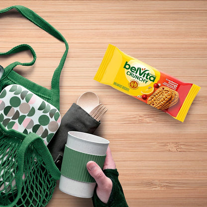 belVita Cranberry Orange Breakfast Biscuits – Simple Pantry Staple for Zero-Prep Mornings, 8 Packs of 4 Bars