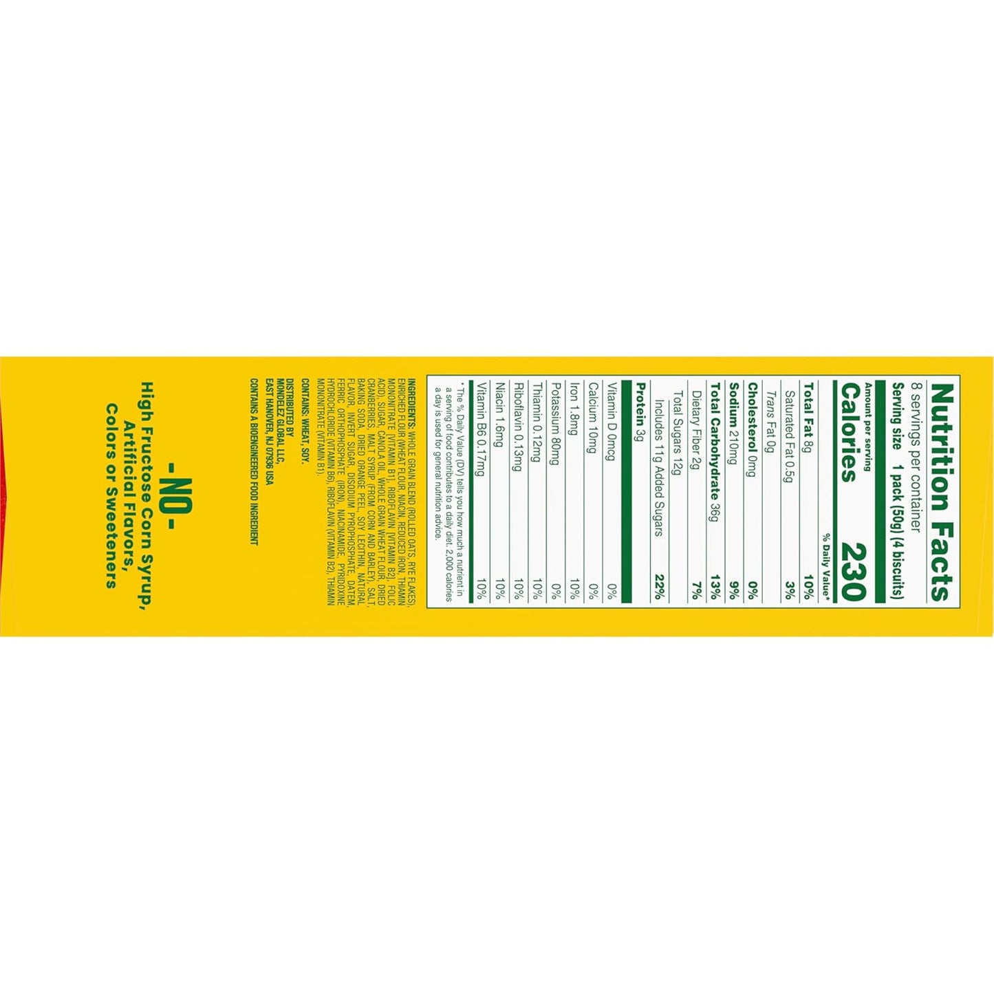 belVita Cranberry Orange Breakfast Biscuits – Simple Pantry Staple for Zero-Prep Mornings, 8 Packs of 4 Bars