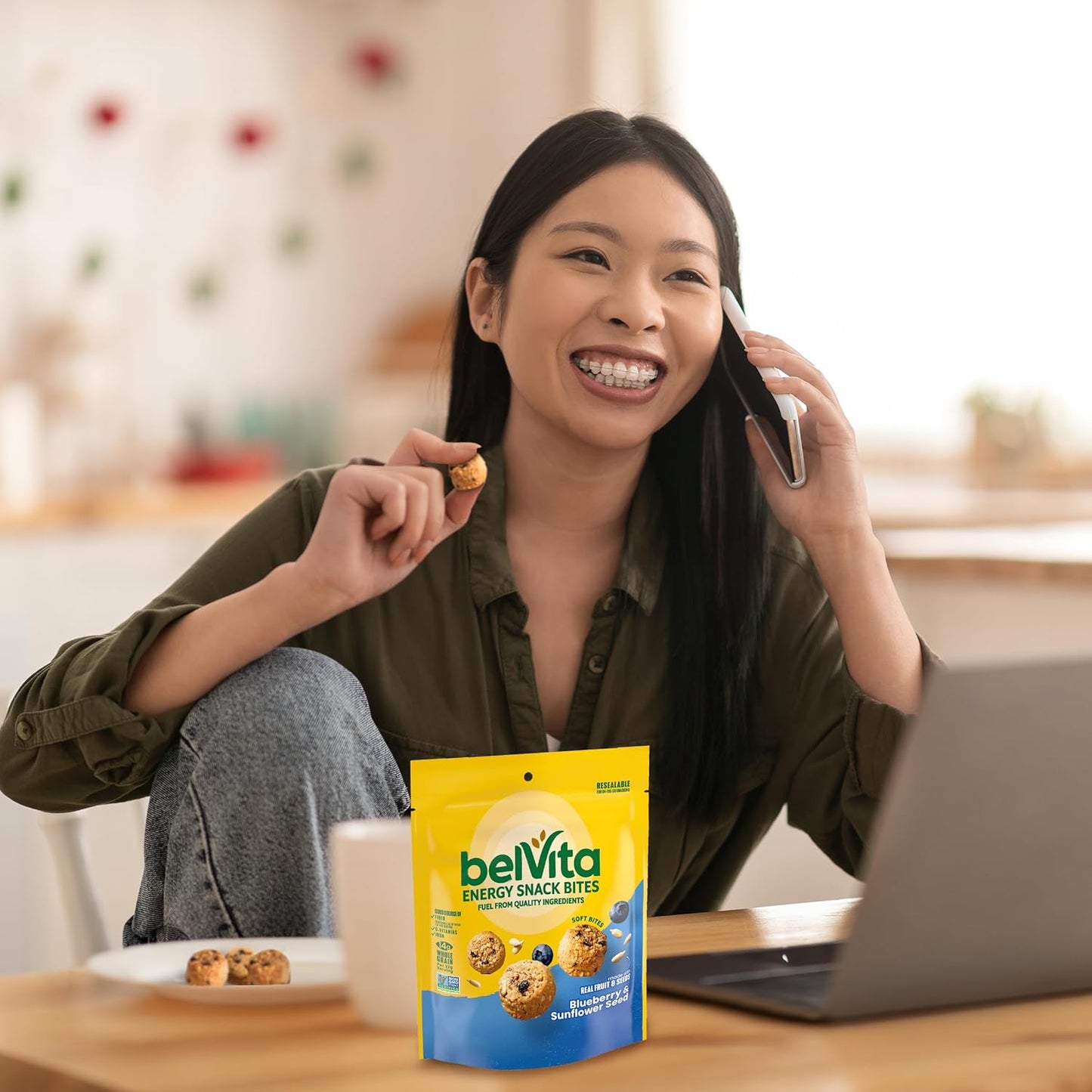 belVita Energy Bites Blueberry Sunflower Seed – Grab-and-Go Commute Bite to Beat the 10 AM Slump