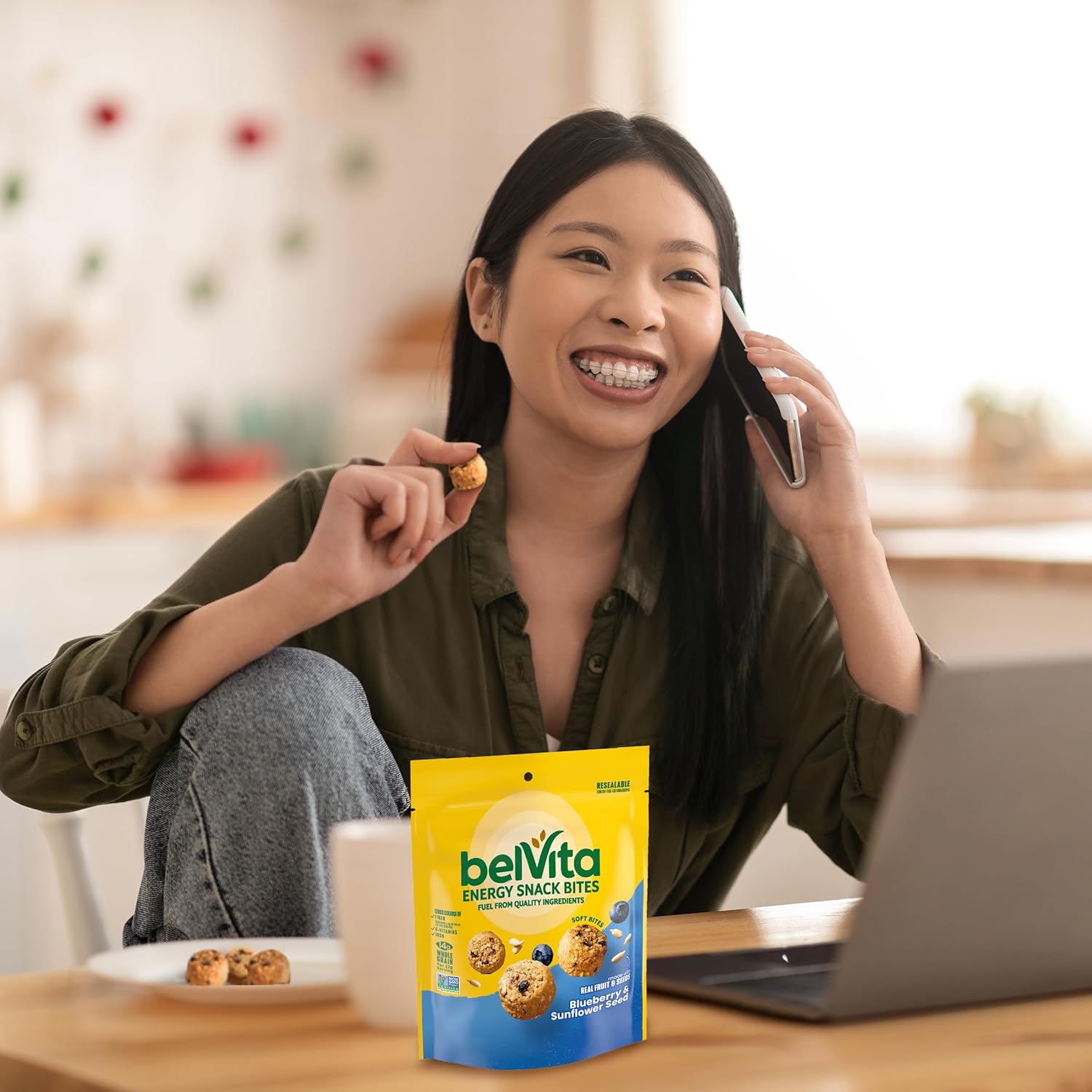 belVita Energy Bites Blueberry Sunflower Seed – Grab-and-Go Commute Bite to Beat the 10 AM Slump