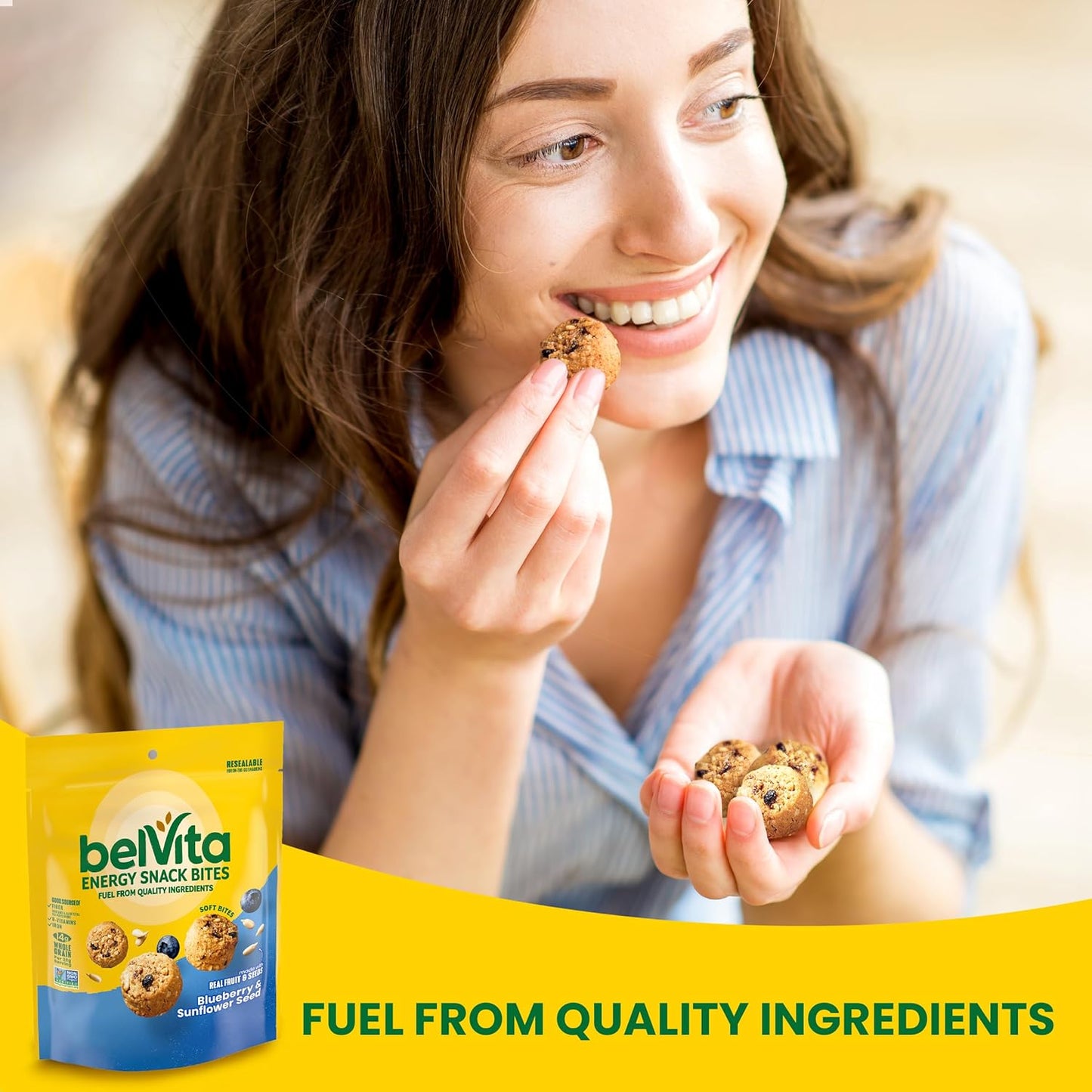 belVita Energy Bites Blueberry Sunflower Seed – Grab-and-Go Commute Bite to Beat the 10 AM Slump