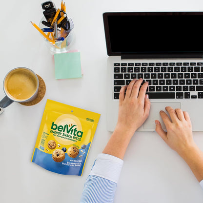 belVita Energy Bites Blueberry Sunflower Seed – Grab-and-Go Commute Bite to Beat the 10 AM Slump
