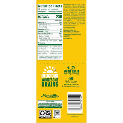 belVita Golden Oat Breakfast Bars 12-Pack — Slow-Release Carbs to Power Workdays and Pre-Meeting Focus