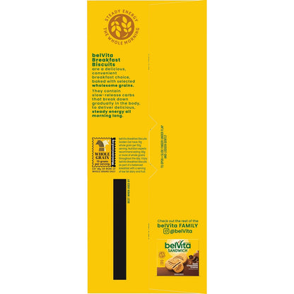 belVita Golden Oat Breakfast Bars 12-Pack — Slow-Release Carbs to Power Workdays and Pre-Meeting Focus