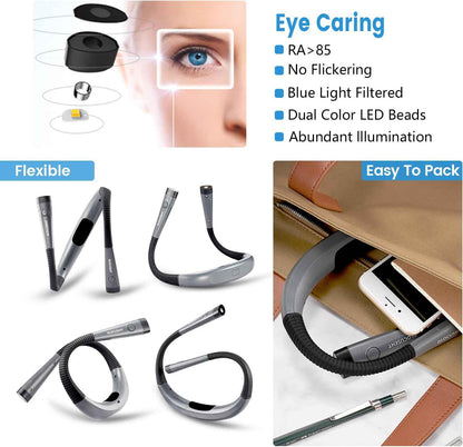 Glocusent Bendable Neck Light for Focused Home Office Work – Dual-Arm LED for Detail-Oriented Tasks