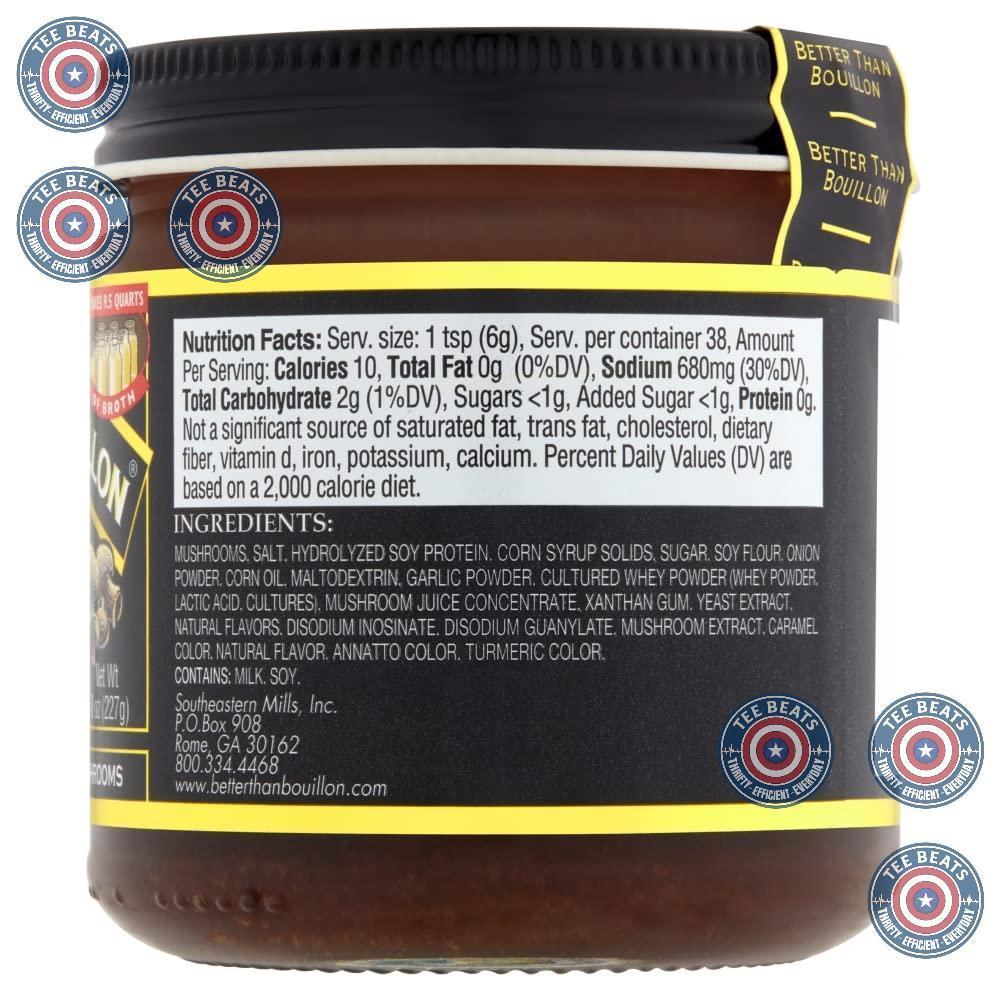 Better Than Bouillon Premium Mushroom Base – Low-Sodium Umami Boost for Family Dinner Table
